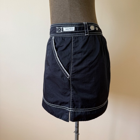 Super Cute Vintage Y2K Nautica Navy Mini Skirt - Picture 3 of 6